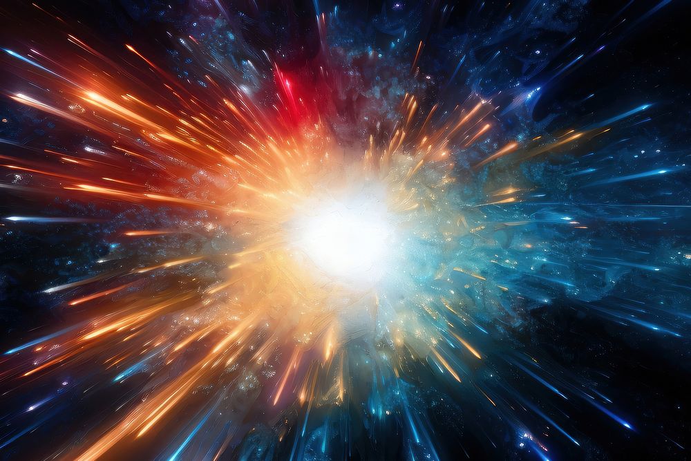 Space light burst explosion backgrounds astronomy fireworks. 