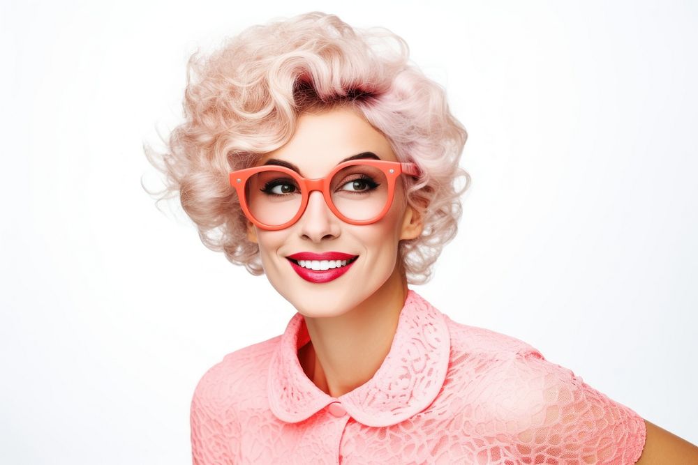 Retro adult portrait glasses. AI generated Image by rawpixel.