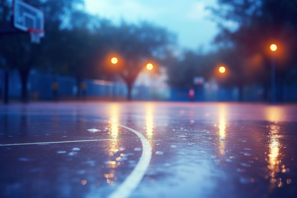 Basketball court  lighting sports. 