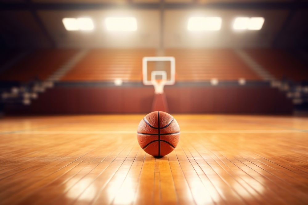 Basketball court sports competition exercising. AI generated Image by rawpixel.