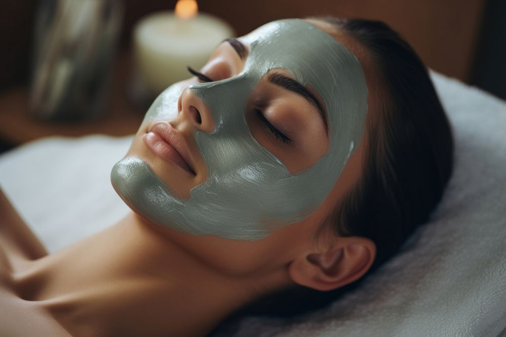 Adult face spa relaxation. AI generated Image by rawpixel.