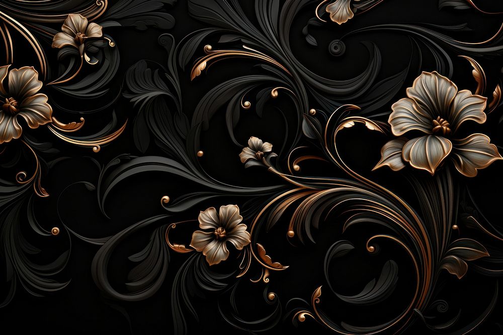 Black background backgrounds pattern black. AI generated Image by rawpixel.