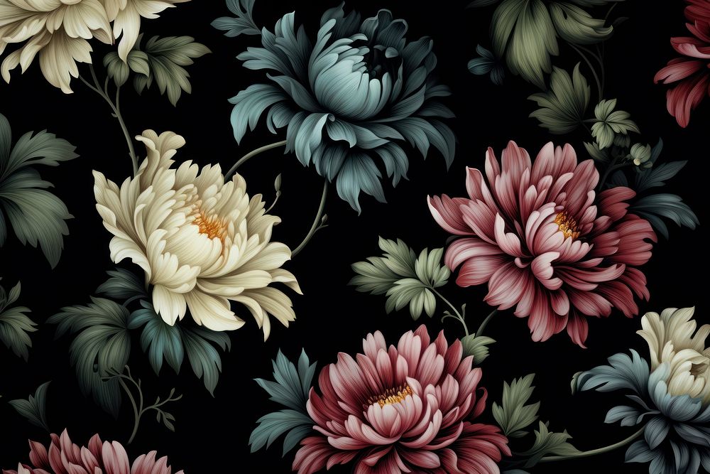 Black background  wallpaper pattern. 