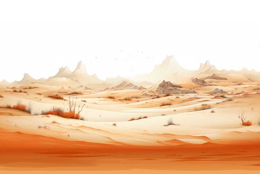 Desert desert landscape nature. AI generated Image by rawpixel.