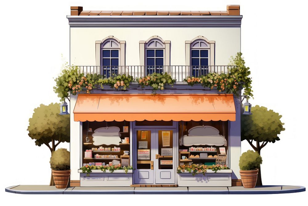 Local small bakery architecture building plant. AI generated Image by rawpixel.