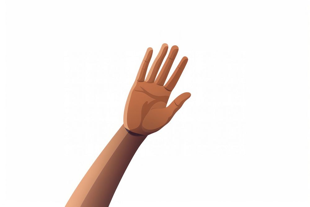 Raising hand Asian arm white background gesturing. AI generated Image by rawpixel.
