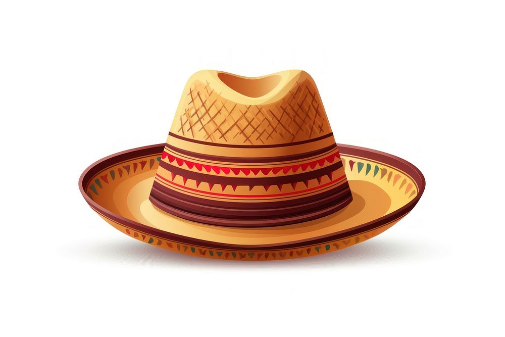 Hat Mexico sombrero white background. AI generated Image by rawpixel.