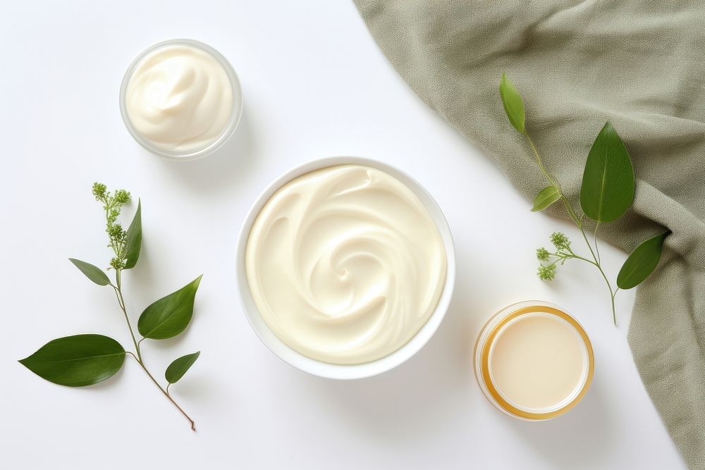 Cream plant food mayonnaise. AI generated Image by rawpixel.