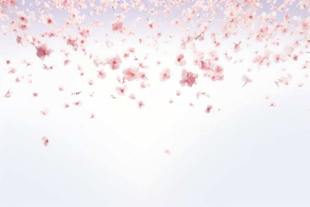 Tiny flower petals flying backgrounds outdoors blossom. AI generated Image by rawpixel.