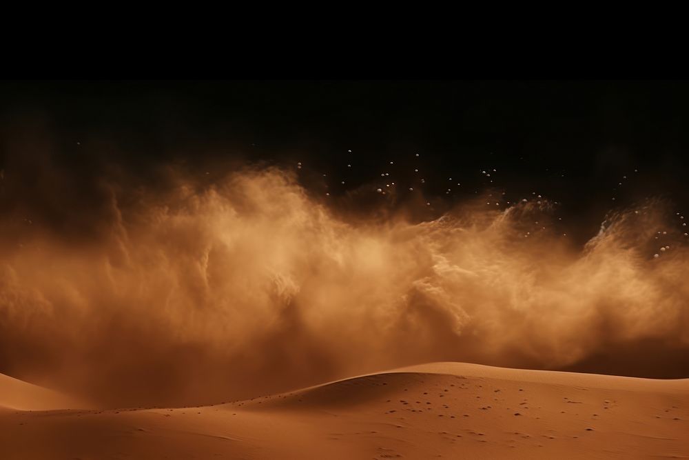 Desert sand explosion effect backdrop