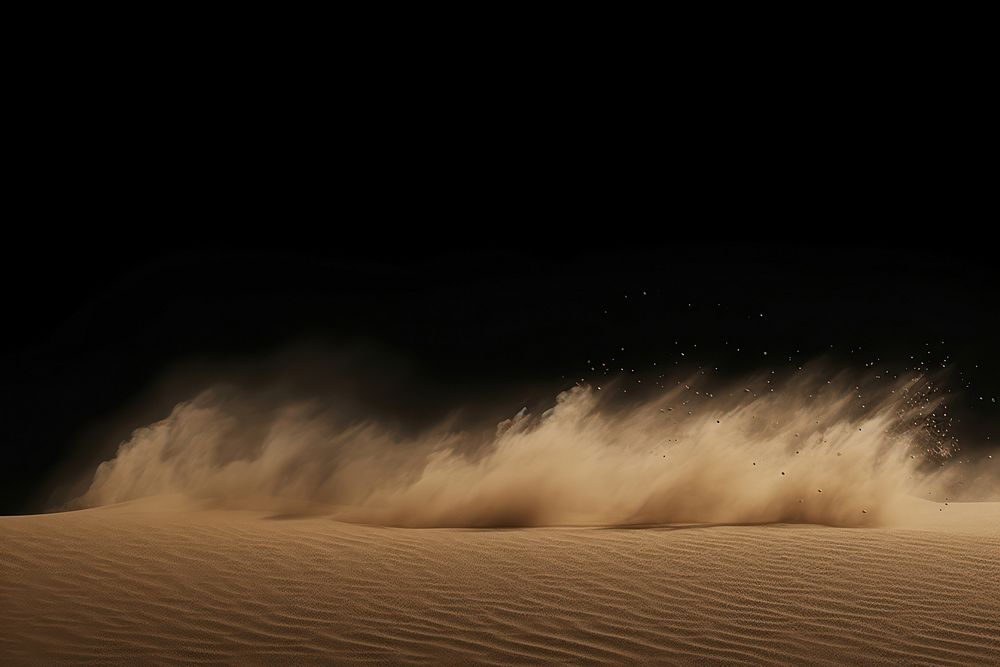 Desert sand explosion effect backdrop