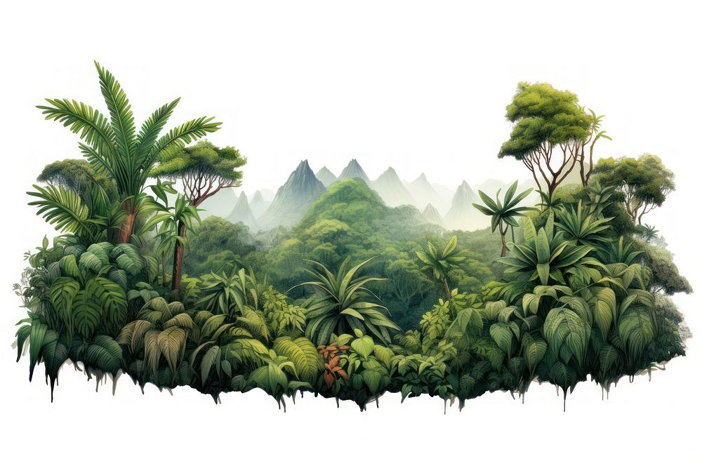 Rainforest vegetation rainforest landscape. 
