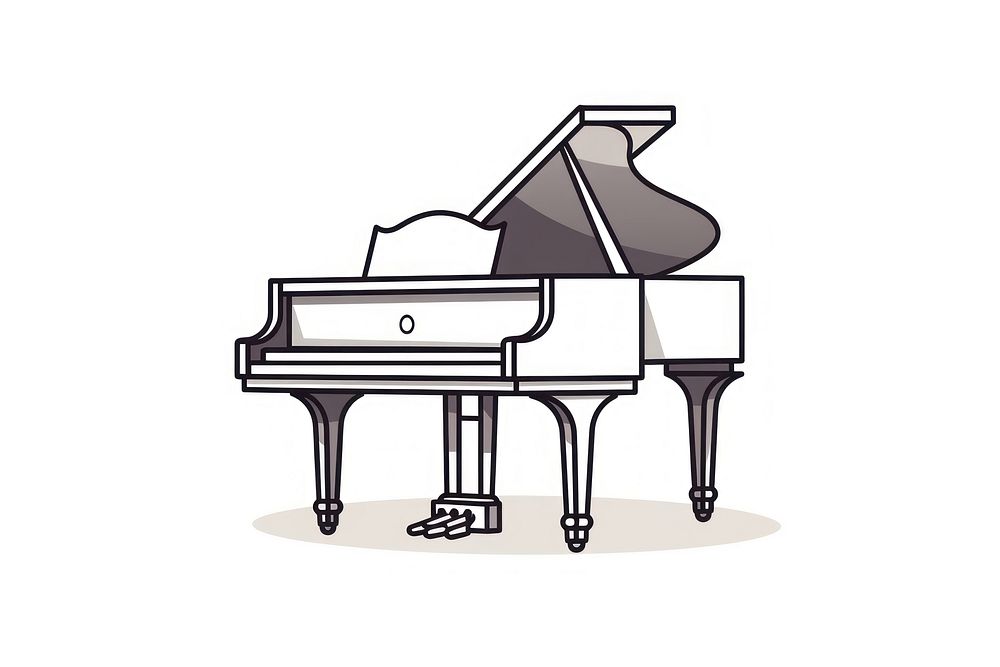 Piano icon keyboard line. AI generated Image by rawpixel.