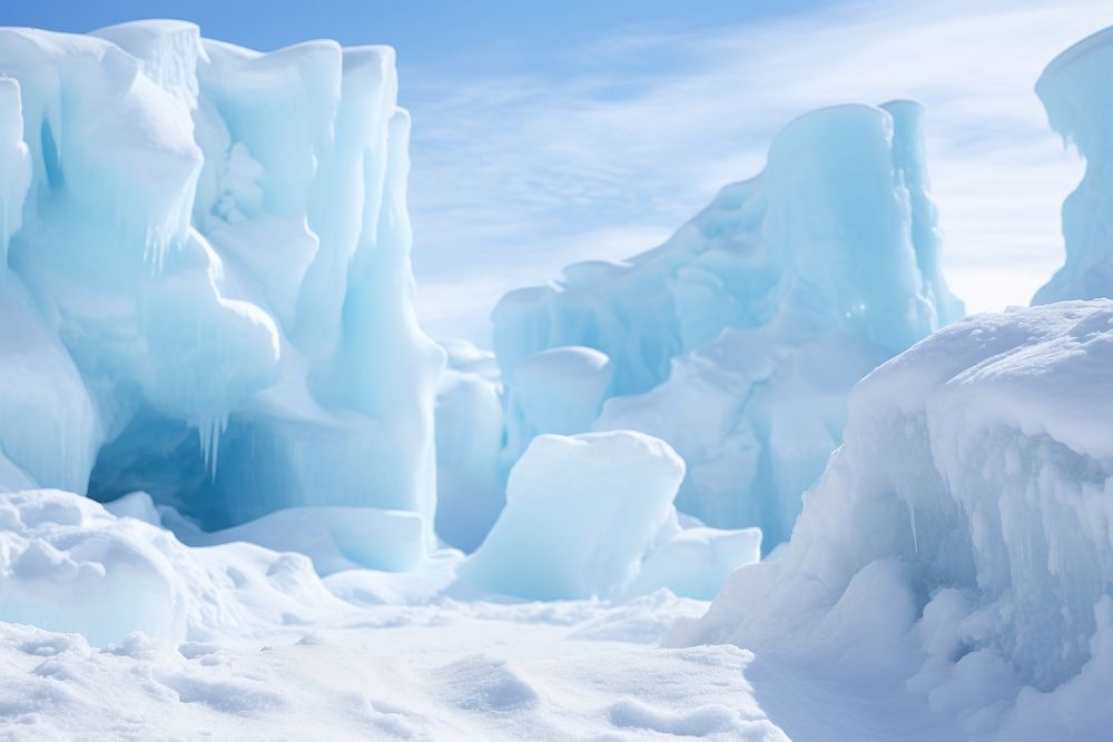 Nature snow ice landscape. AI generated Image by rawpixel.