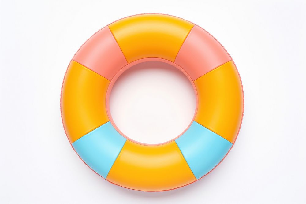 Swim ring lifebuoy white background inflatable. AI generated Image by rawpixel.