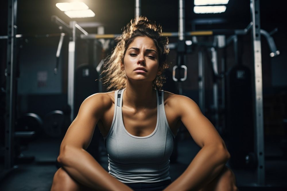 Adult woman gym determination. AI generated Image by rawpixel.