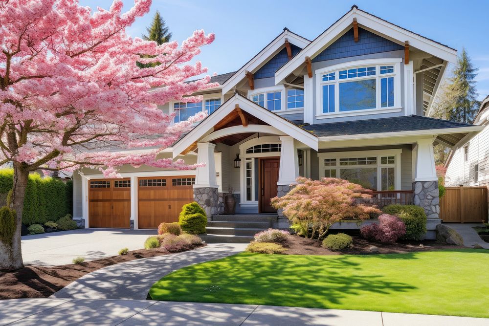 Craftsman style home architecture outdoors building. 