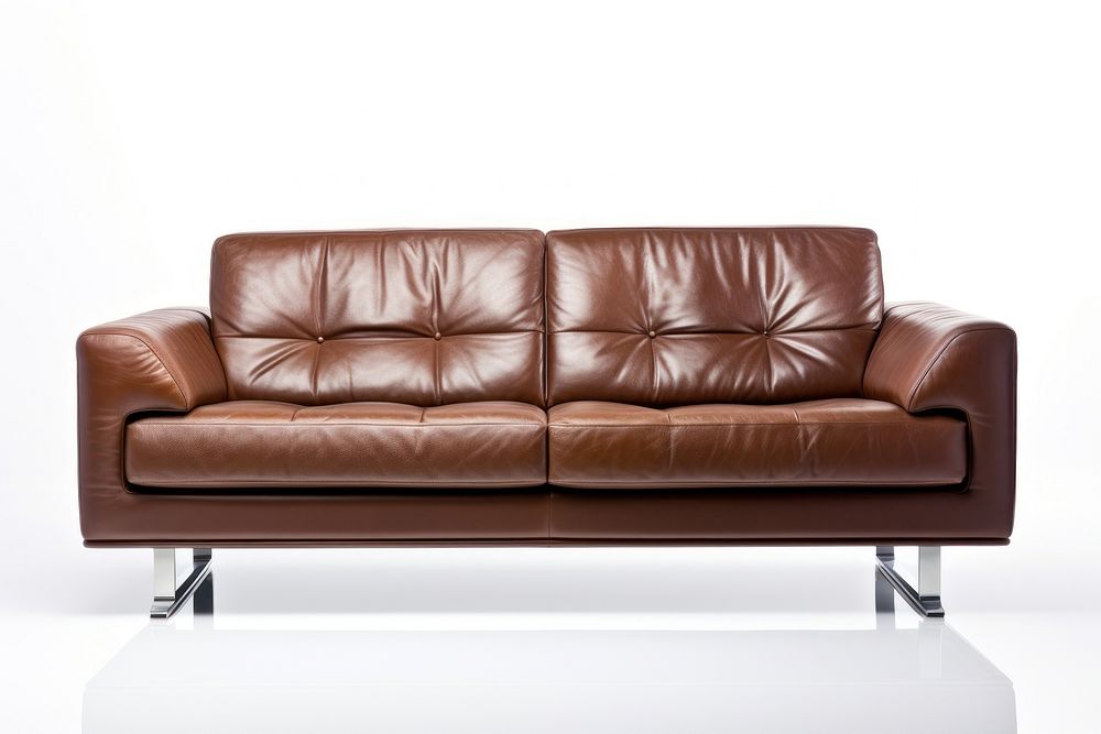 Sofa furniture leather cushion. AI generated Image by rawpixel.