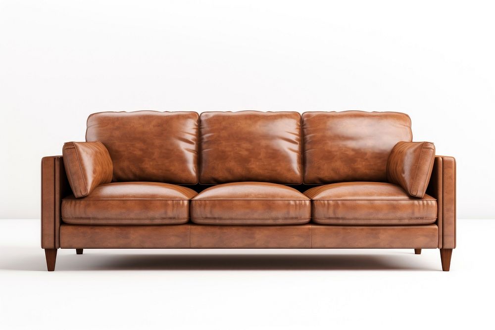 Sofa furniture leather chair. AI generated Image by rawpixel.