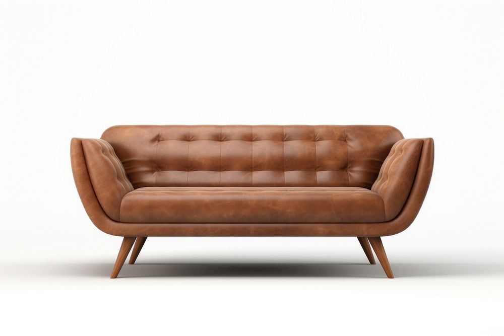 Sofa furniture armchair leather. AI generated Image by rawpixel.