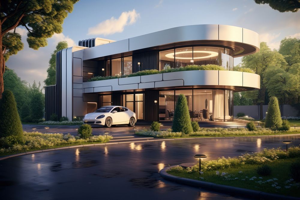 House car architecture building. AI generated Image by rawpixel.