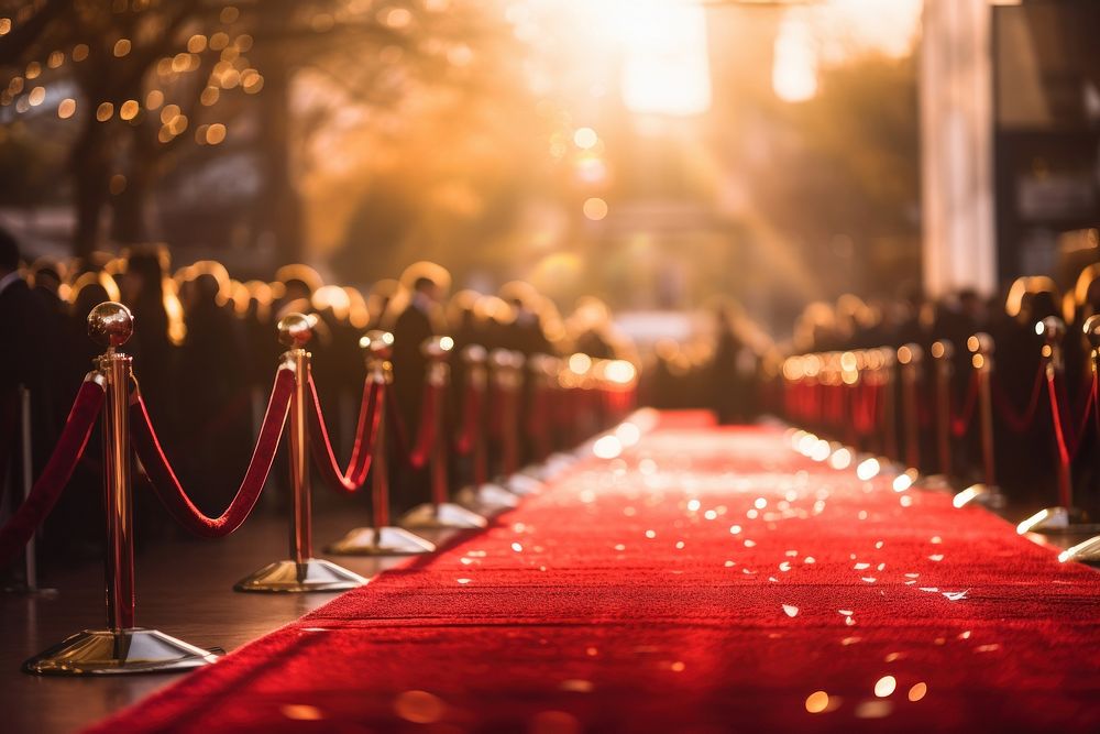 Premiere carpet light red. AI generated Image by rawpixel.