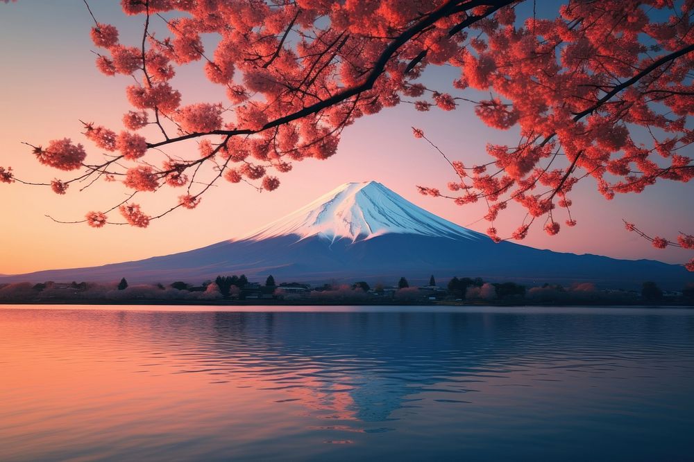 Blossom landscape outdoors nature. AI generated Image by rawpixel.