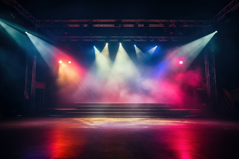 Empty concert stage spotlight illuminated | Free Photo - rawpixel