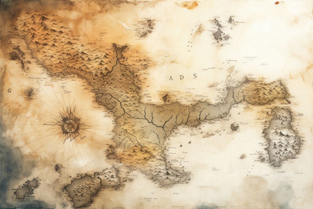 Old map backgrounds abstract textured. AI generated Image by rawpixel.