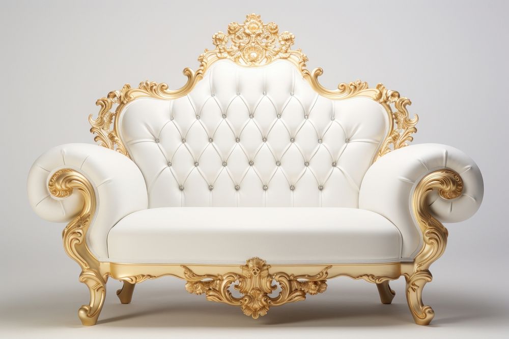 Luxury couch furniture armchair white.