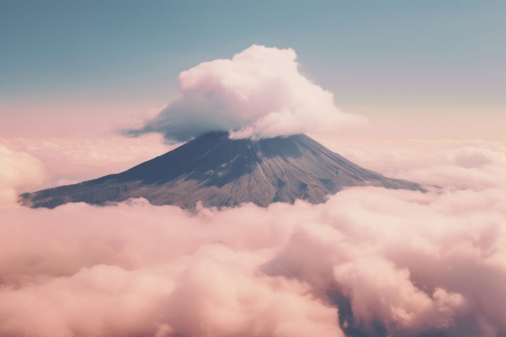 Mountain landscape outdoors volcano. AI generated Image by rawpixel.