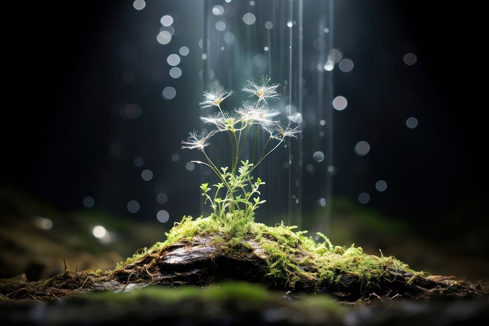 Magic beam outdoors nature plant. AI generated Image by rawpixel.