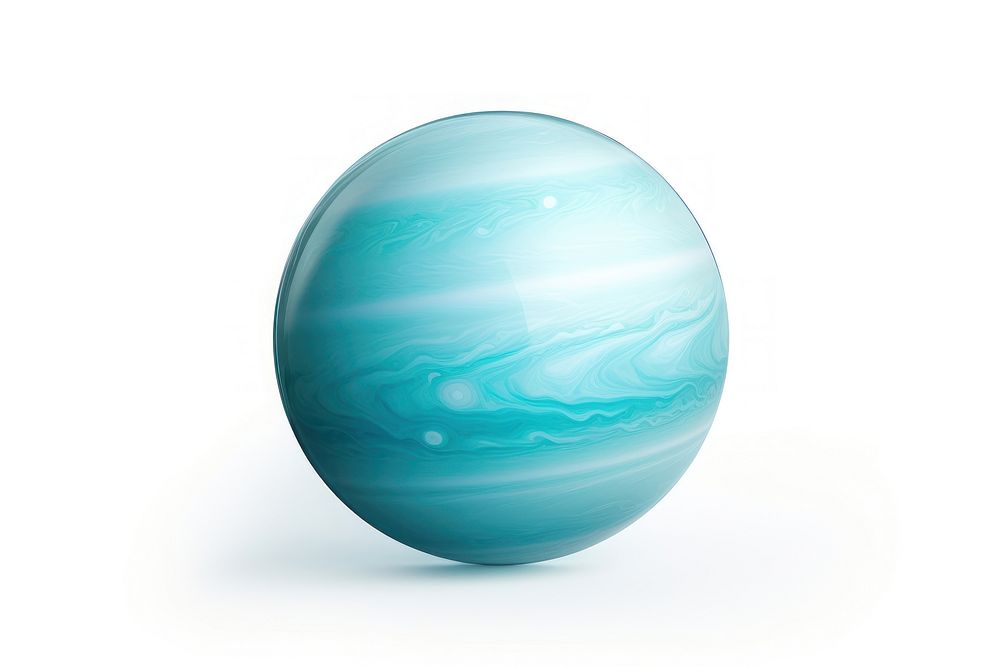 Uranus sphere planet white background. AI generated Image by rawpixel.