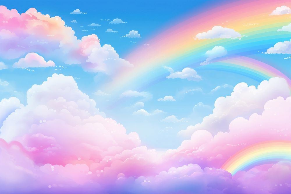 Rainbow background rainbow backgrounds outdoors. | Premium Photo ...