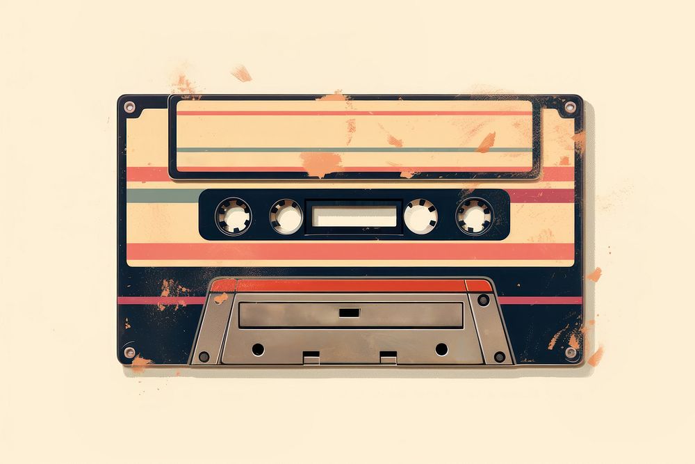 Retro cassette technology nostalgia. AI generated Image by rawpixel.