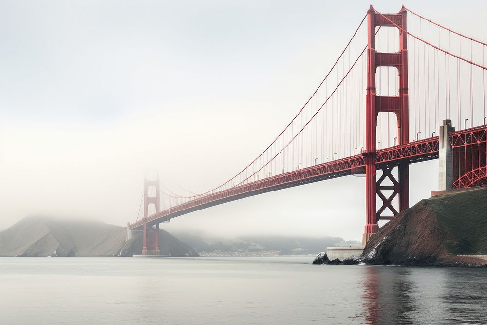 Golden Gate bridge golden gate bridge architecture engineering. AI generated Image by rawpixel.