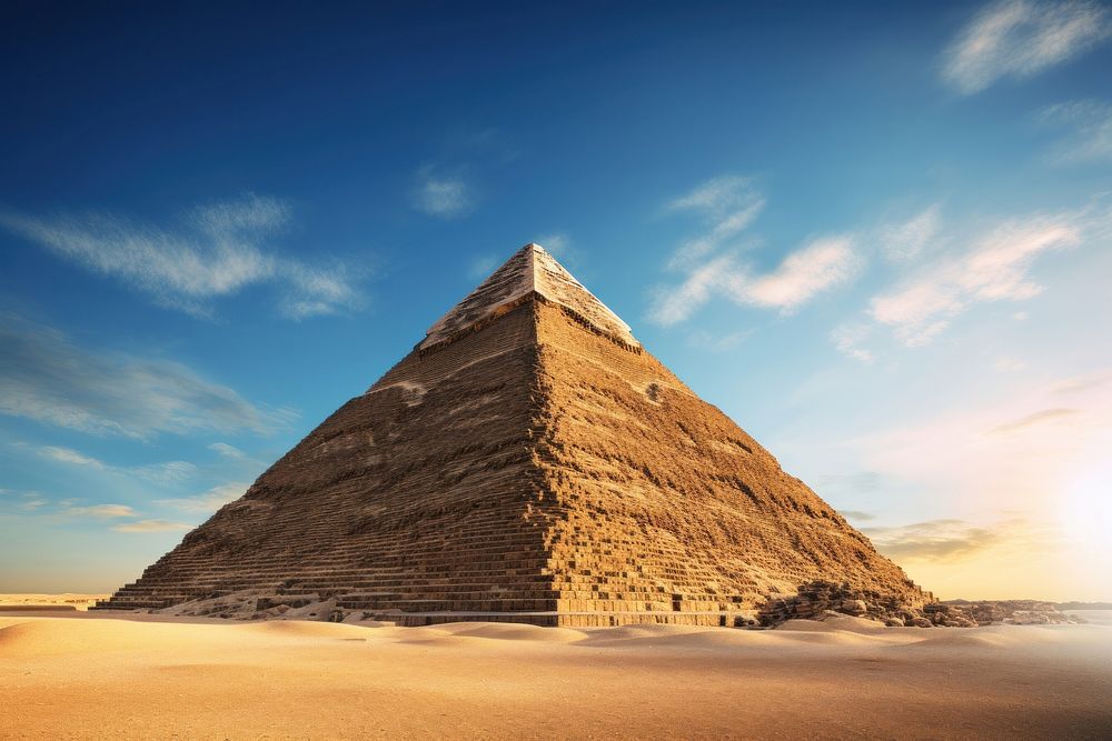 Pyramid architecture landmark archaeology. AI generated Image by rawpixel.