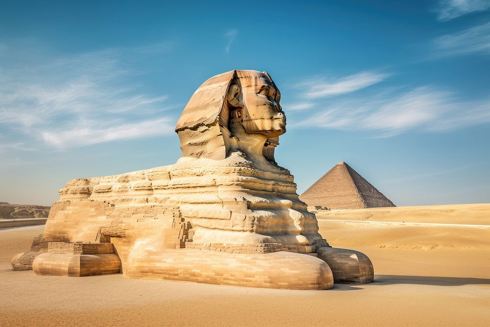 Sphinx landmark architecture archaeology. 