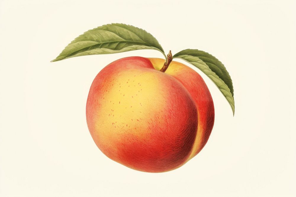 Peach vintage painting fruit. AI generated Image by rawpixel.