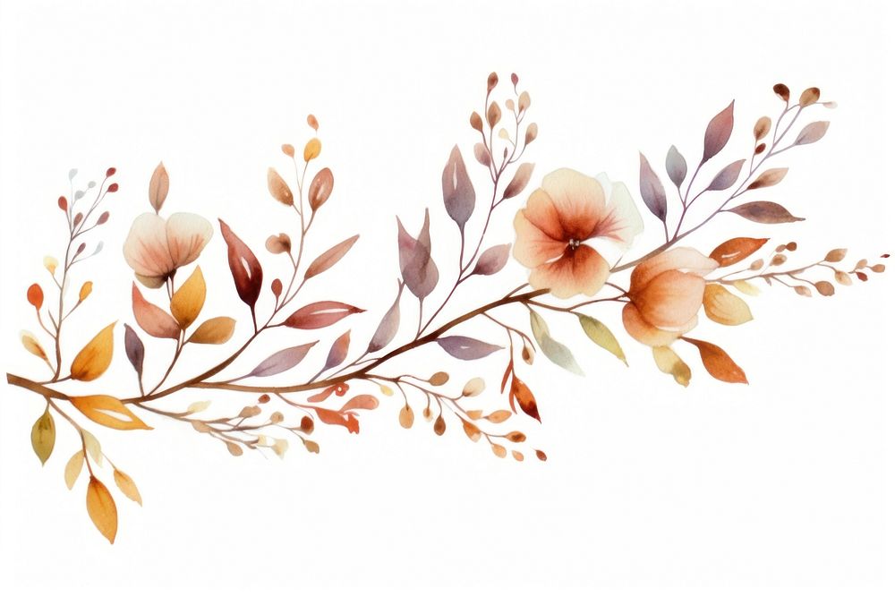 Flower pattern plant twig. AI generated Image by rawpixel.