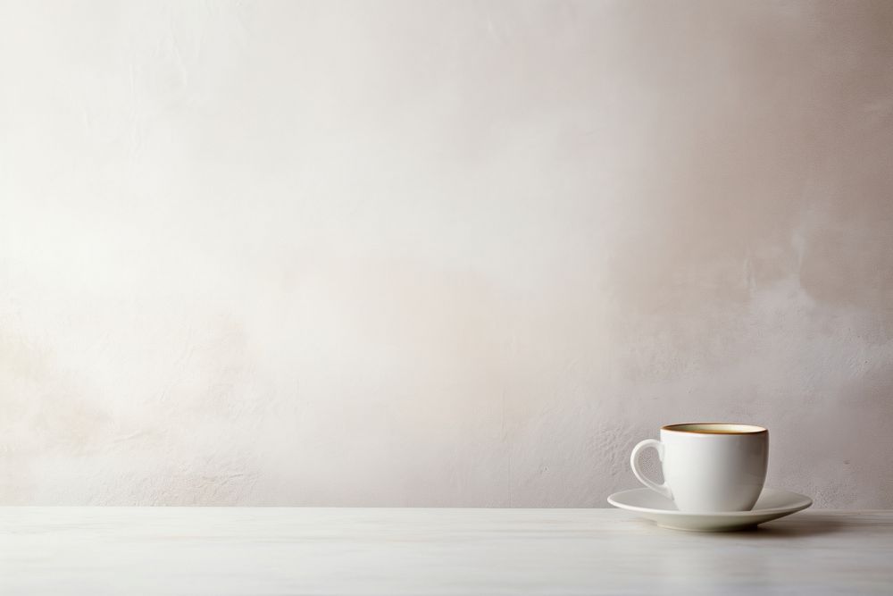 White cafe background saucer coffee drink. AI generated Image by rawpixel.