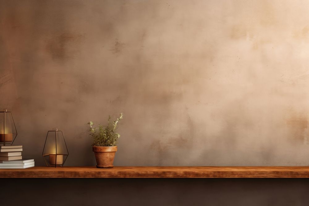 Vintage mockup backdrop wall architecture plant. AI generated Image by rawpixel.