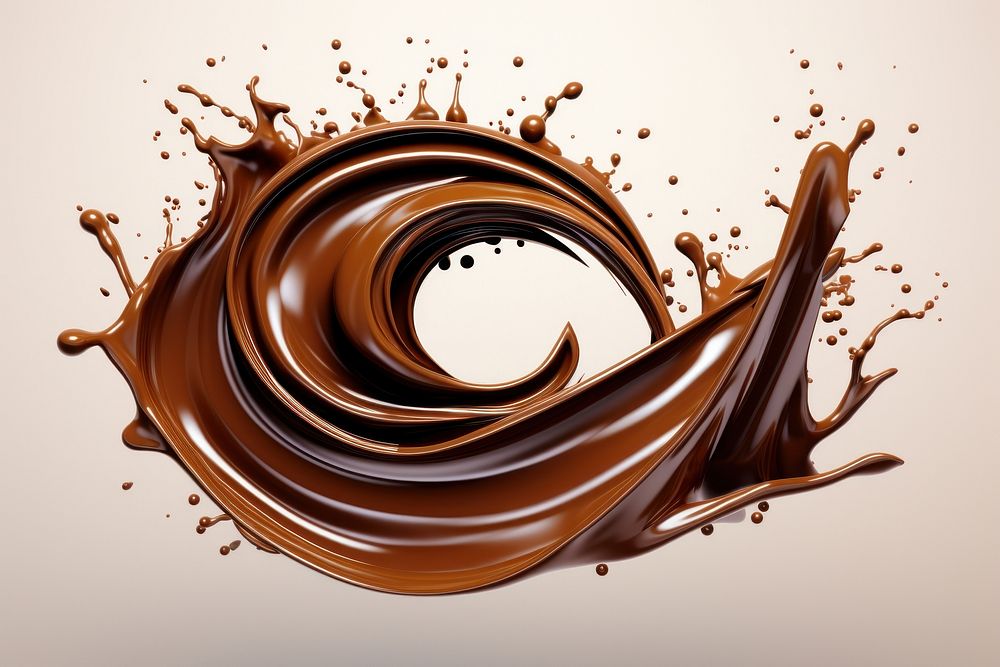Chocolate Splash chocolate dessert food. AI generated Image by rawpixel.