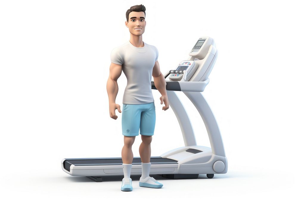 Treadmill sports shorts gym. AI generated Image by rawpixel.