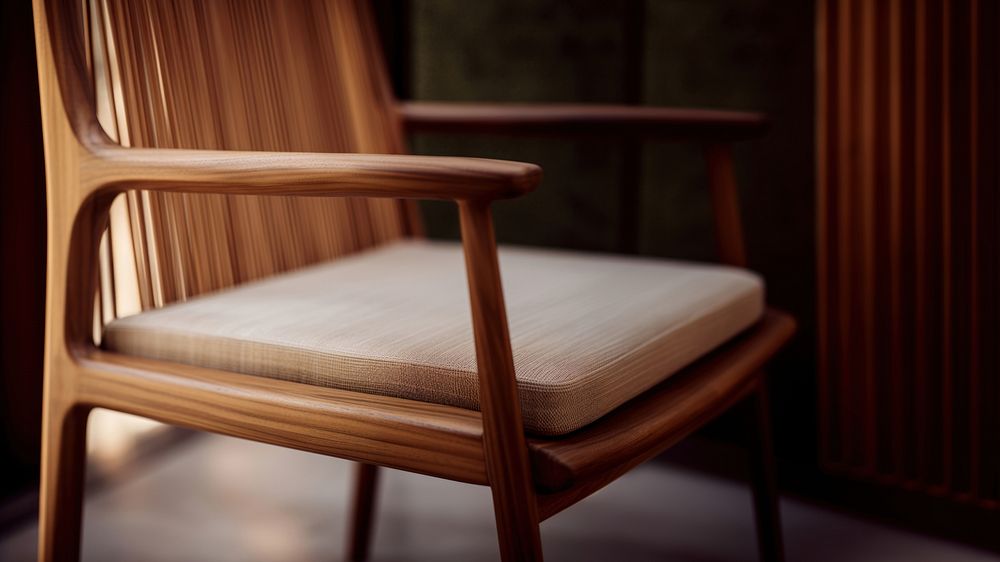 Chair furniture wood architecture. AI generated Image by rawpixel.