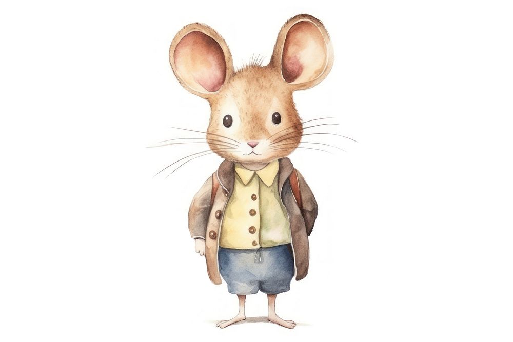 Mouse teacher animal rat cartoon. AI generated Image by rawpixel.