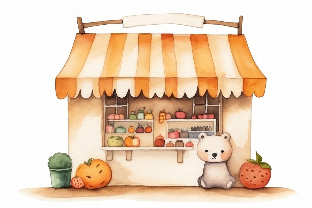 Small Business cartoon cute food. AI generated Image by rawpixel.
