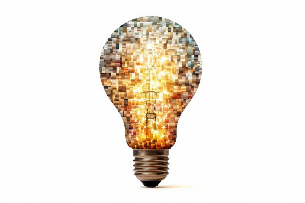 Light bulb lightbulb lamp white background. AI generated Image by rawpixel.
