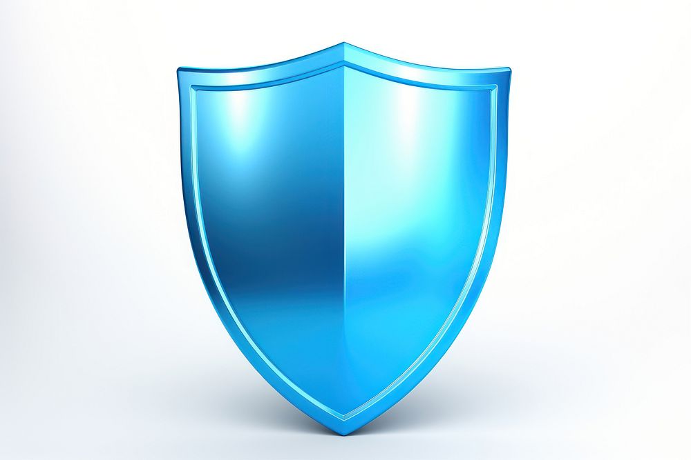 A digital shield blue white background protection. AI generated Image by rawpixel.