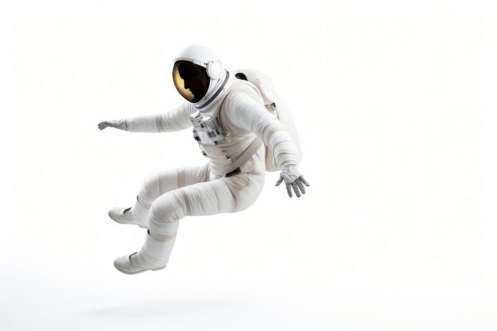Wearing spaceship suits adult white white background. AI generated Image by rawpixel.